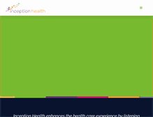 Tablet Screenshot of inceptionhealth.com
